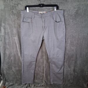 Taylor Vintage Canaan Slim Fit Comfort Stretch Waist Mens 38x32 Gray Inseam 30